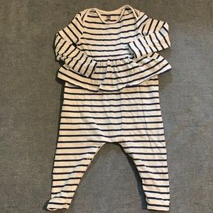 ✨5/$20✨Tea collection navy/white striped romper